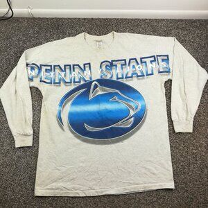 Vintage Penn State Nittany Lions T-Shirt AOP Signal Sport LS Mens Large USA Made